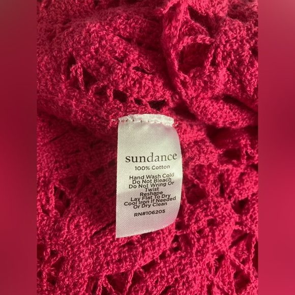 SOLD 😎 Women’s Sundance Samara Crochet Tee size L boho festival vibes hippie - Picture 8 of 12